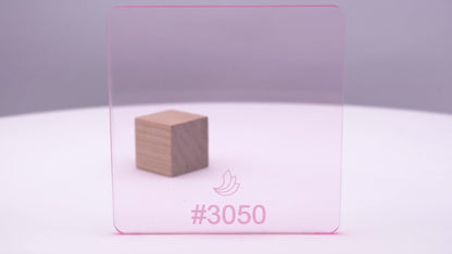 1/8" Clear Glass effect #3050 Acrylic Sheet (Pink Edge)
