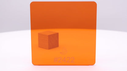1/8" Amber Transparent #2422 Acrylic Sheet