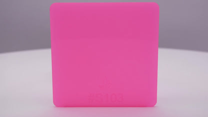 1/8" Pink Glow in the Dark Translucent Acrylic Sheet