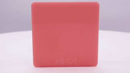 CLEARANCE 1/8" Red Glow in the Dark Translucent - Size: 12"x24"