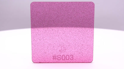 1/8" Sparkle Pink Transparent Acrylic Sheet