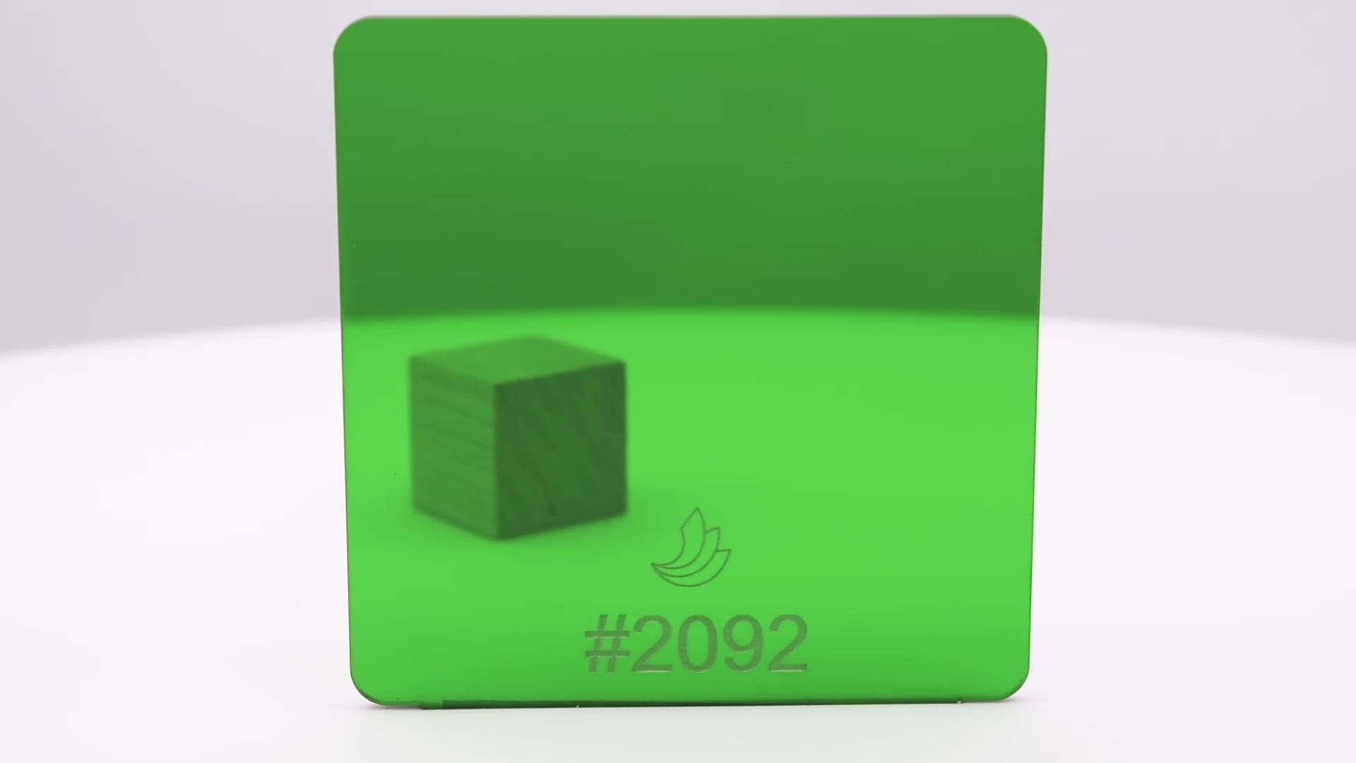 Hoja acrílica #2092 transparente verde de 1/8"