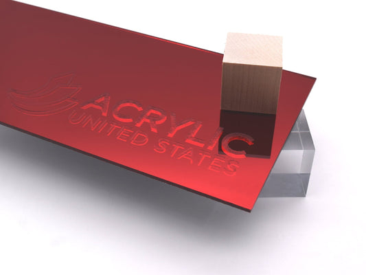 1/8" Dark Red Mirror #1400 Acrylic Sheet