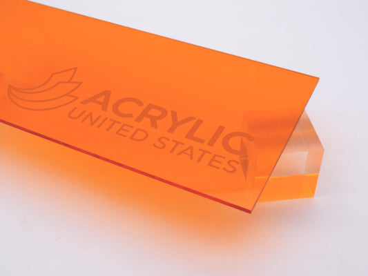 1/8" Amber Transparent #2422 Acrylic Sheet