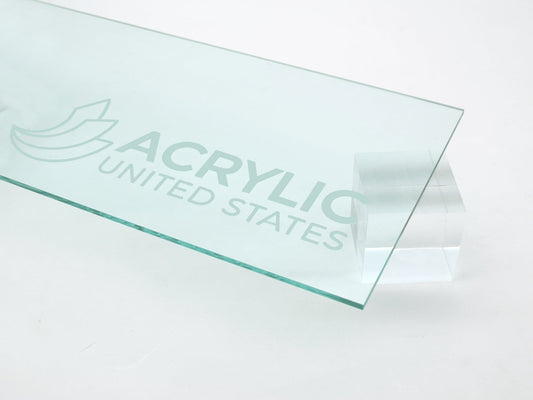 1/8" Clear Glass effect #3030 Acrylic Sheet (Green Edge)