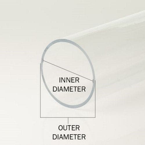 Acrylic Tube 1/4" OD x 1/8" ID - Clear