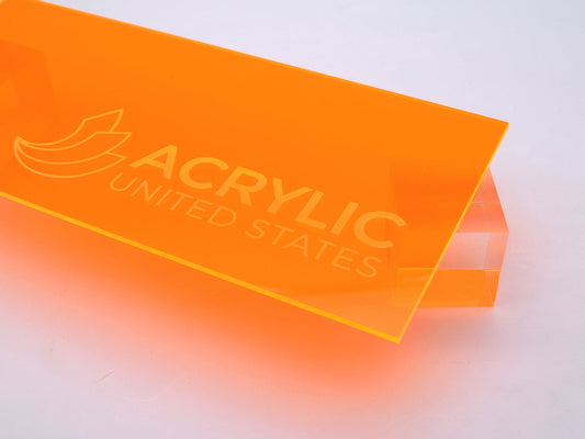 1/8" Orange Fluorescent #9096 Acrylic Sheet