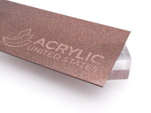 1/8" Brown Glitter Two-Sided Acrylic Sheet