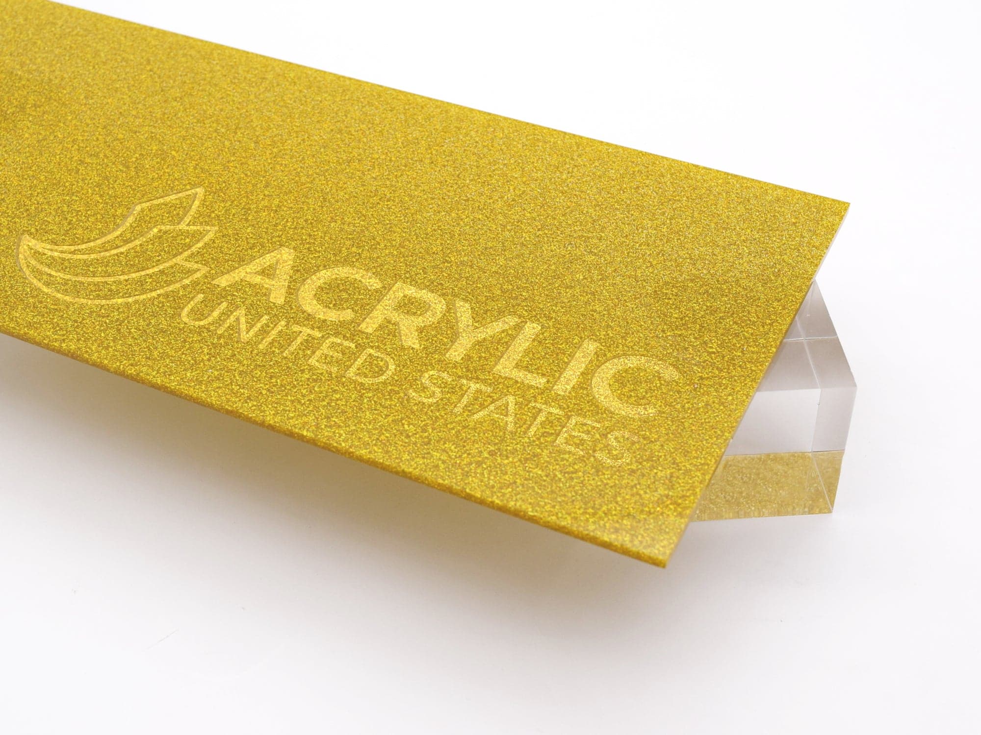 1/8 Gold Glitter Two-Sided Acrylic Sheet