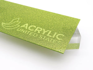 1/8" Light Green Glitter Two-Sided Acrylic Sheet
