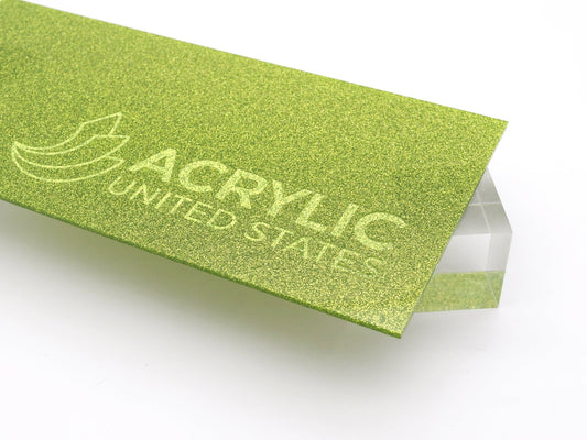 1/8" Light Green Glitter Two-Sided Acrylic Sheet
