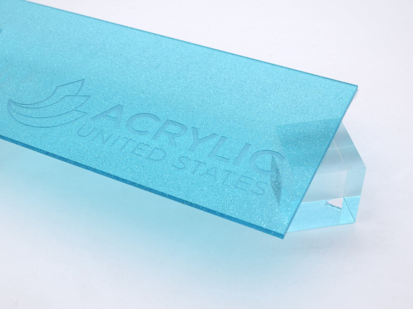 1/8" Sparkle Blue Transparent Acrylic Sheet
