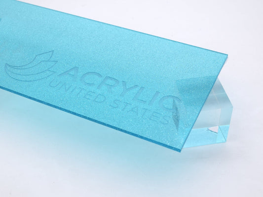 1/8" Sparkle Blue Transparent Acrylic Sheet