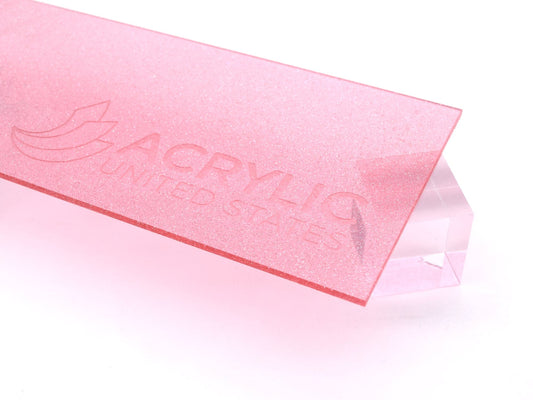 1/8" Sparkle Pink Transparent Acrylic Sheet