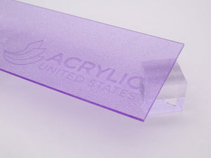 1/8" Sparkle Purple Transparent Acrylic Sheet